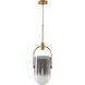 Canada 1 Light 8 inch Gold Single Pendant Lighting Ceiling Light